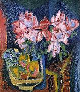 Ernst Ludwig Kirchner Pink Roses oil on canvas